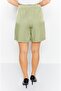 Women Solid Drawstring Basic Shorts, Green - 4