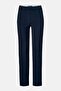 بنطلون نسائي مطاطي سادة بقصّة Slim Fit، أزرق داكن - 2