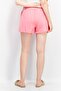 Women Solid Side Pocket Basic Shorts, Pink - 2