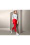 Women Plain Stretch Pants, Red