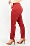 Women Slim Fit Corduroy Pants, Red - 3