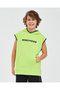 Boy's Neon Green Sweatshirt - Lightweight Fleece, Sleeveless, Hoodie, Big S
