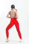 Red New Year's Hip Shaping and Extra Push up Seamless High Waist Hip Shaping Leggings - 5
