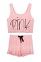 Sortlu Suit Patterned Pajamas - Pink Color