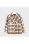 Female Child Plaid Silvery Uzxun Sleeve Shirt 7144 - 2