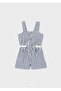 Female Child Striped Shorts Jumpsuit 3863 - 3