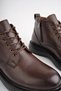 Bernard Guaranteed Genuine Leather Lace-Up Zippered Non-Slip Sole Casual Men's Boots - 5