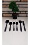6 Piece Heat Resistant Fireproof Non Stick Silicone Spatula Brush Black Set - 3