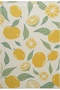 Lina Collection Yellow Green Lemon and Leaf Patterned Woven Base Modern Decorative Carpet Lina16 - 3
