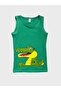 Boys' Cotton Red Green Yellow Crocodile Patterned 3-Piece Undershirt - 6