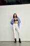 Short Flared Jeans White