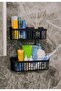 2-Piece Bathroom Organizer - Bathroom Adhesive Shelf and Shampoo Holder Plastic Organizer - 2