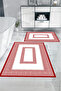 Digital Printed Washable Non-Slip Base Classic Model Bath Mat Toilet Set - 8