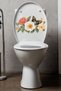 Toilet Seat Sticker Colorful Roses and Butterfly Bathroom Toilet Sticker - 6