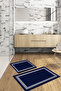 Digital Printed Washable Non-Slip Base Simple Framed Bath Mat Toilet Set - 5