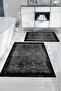 Digital Printed Washable Non-Slip Base Classic Model Bath Mat Toilet Set