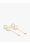 Geometric Chain Detailed Dangle Earrings - 2