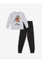 Lcw Crew Neck Printed Long Sleeve Boy's Pajama Set