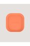 Set of 2 Square Baby Food Plates - Sage Green & Peach - 6