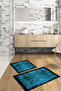 Digital Printed Washable Non-Slip Base Classic Model Bath Mat Toilet Set - 6