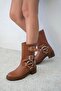 Senya Women's Accessory Detail Leather Boots Tan