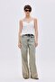 White Satin Look Thin Strap Blouse - 2