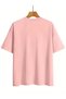 Women's Pink Paw Heart Printed Oversize T-Shirt - 2