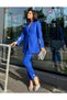 Women's Rhinestone Jacket Trousers Set Cobalt Blue - 4