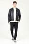 Topgun Jumbo Real Leather Men's Coat Navy Blue - 3