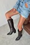 Luis Women's Pointed Toe Leather Boots Brown