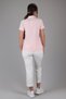 Women's Powder Pink Lycra Short Sleeve Cotton Classic Shirt - 7