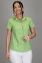 Women's Pistachio Green Lycra Short Sleeve Cotton Classic Shirt - 5