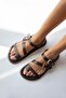 Mira Women's Leather Sandals Brown