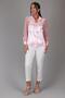 Women's Pink Satin Tulle Sleeve Evening Dress Shirt - 3