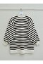 Half Throat Balloon Sleeve Knitwear Tunic -Cream