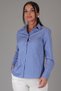 Women's Indigo Striped Long Sleeve Lycra Cotton Classic Shirt Dk002-4 - 5