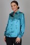 Women's Petrol Green Satin Long Sleeve Evening Dress Shirt - 4