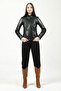 Yb2107 Genuine Leather Women's Coat Black - 5