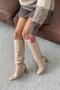 Clara Women's Blunt Toe Gusseted Leather Boots Tan