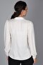 Women's Ecru Sleeve Gathered Shirt - 6