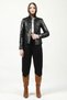 Yb2107 Genuine Leather Women's Coat Black - 4