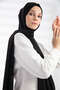 شال شيفون - أسود - 4
