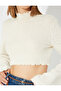 Bell Sleeve Crop Sweater Textured Mock Neck - 5