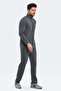 Oran I Men's Zippered Stand Collar Dark Gray Tracksuit Set with Pockets - 3