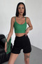 High Waist Stretchy Lycra Crepe Shorts Offering Style and Comfort Together Black