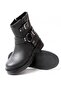02-2013 Black Zippered Daily Women's Boots with Buckle Accessories - 3