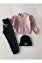 Unisex Kids Snap Fastener Cardigan and Sweatpants Set - 4