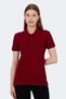 Vera I Women's Polo Neck Burgundy T-Shirt