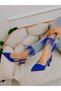 Cobalt Blue Satin (Felix) Stone Detail Women's Stiletto - 8