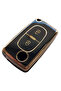 Peugeot Partner 207 307 308 407 Compatible Remote Key Case Cover Auto Keychain Black Gold - 3